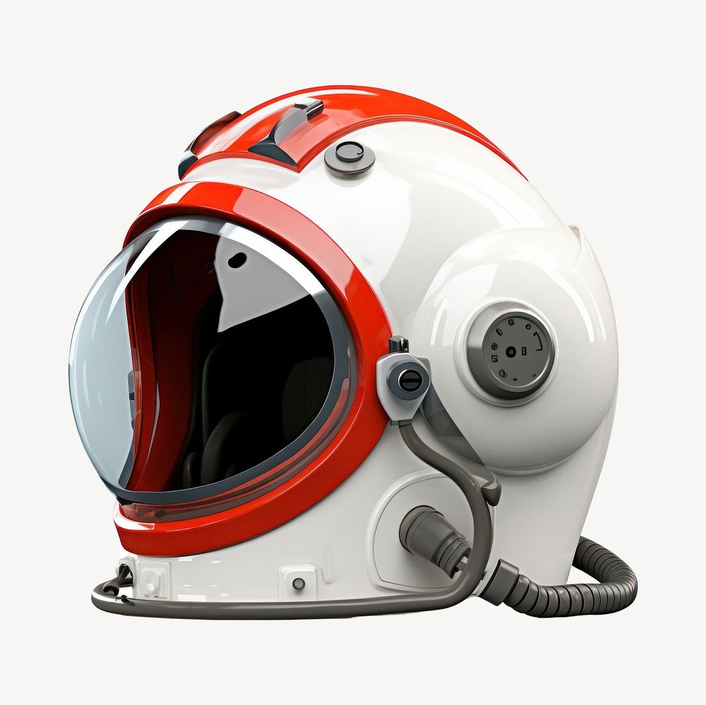 Helmet white background technology protection. 