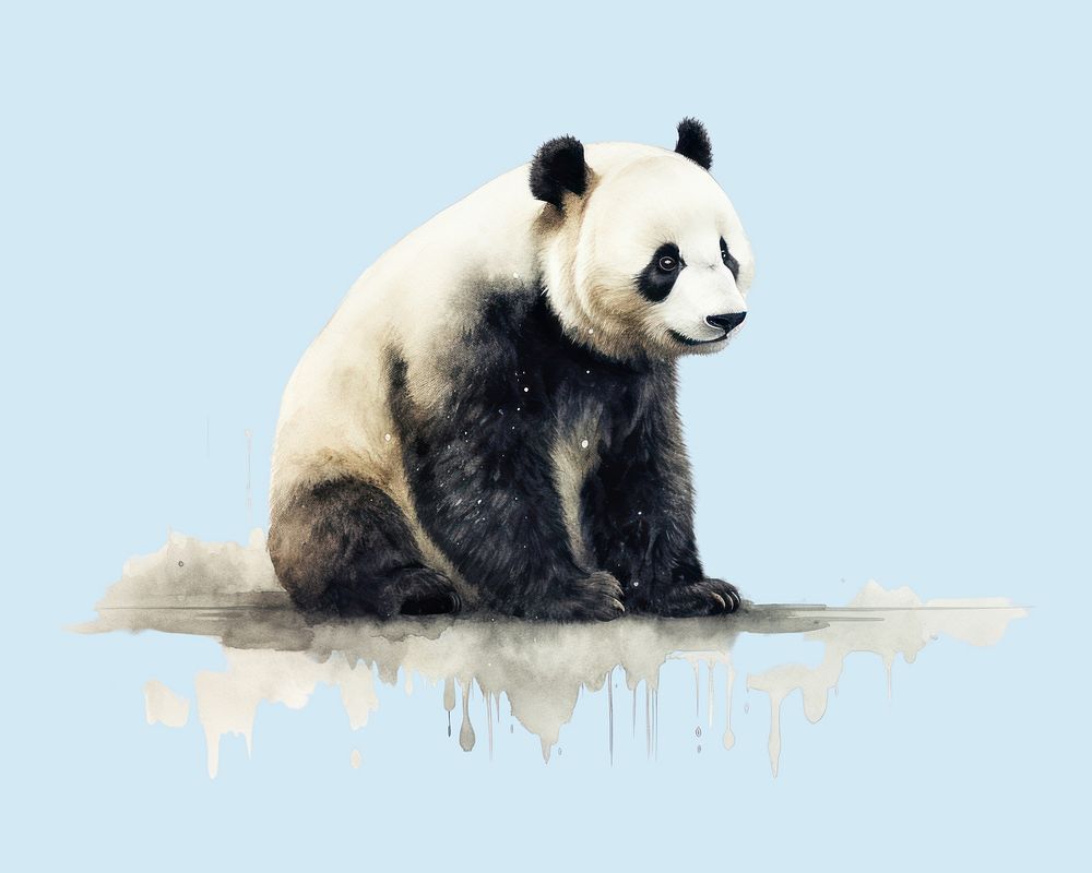 Wildlife animal mammal panda. AI generated Image by rawpixel.