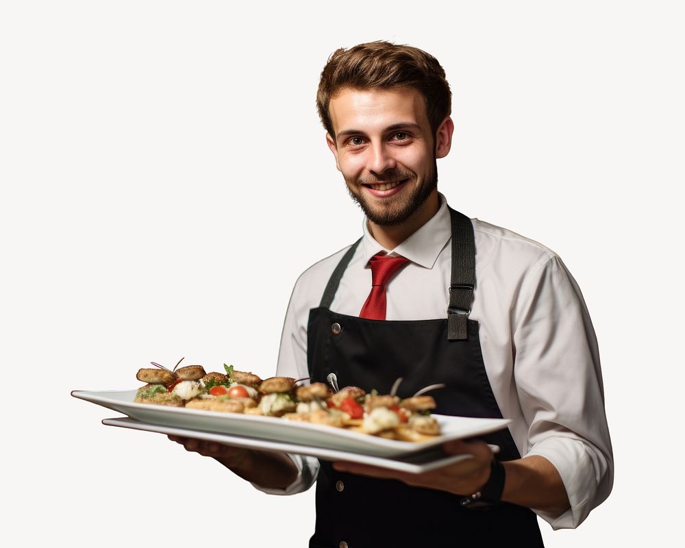 Waiter adult plate chef. AI generated Image by rawpixel.