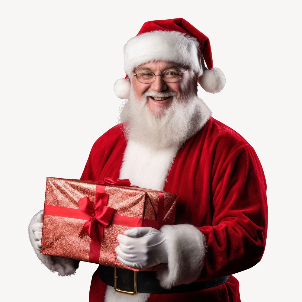 Christmas smiling adult gift. AI generated Image by rawpixel.