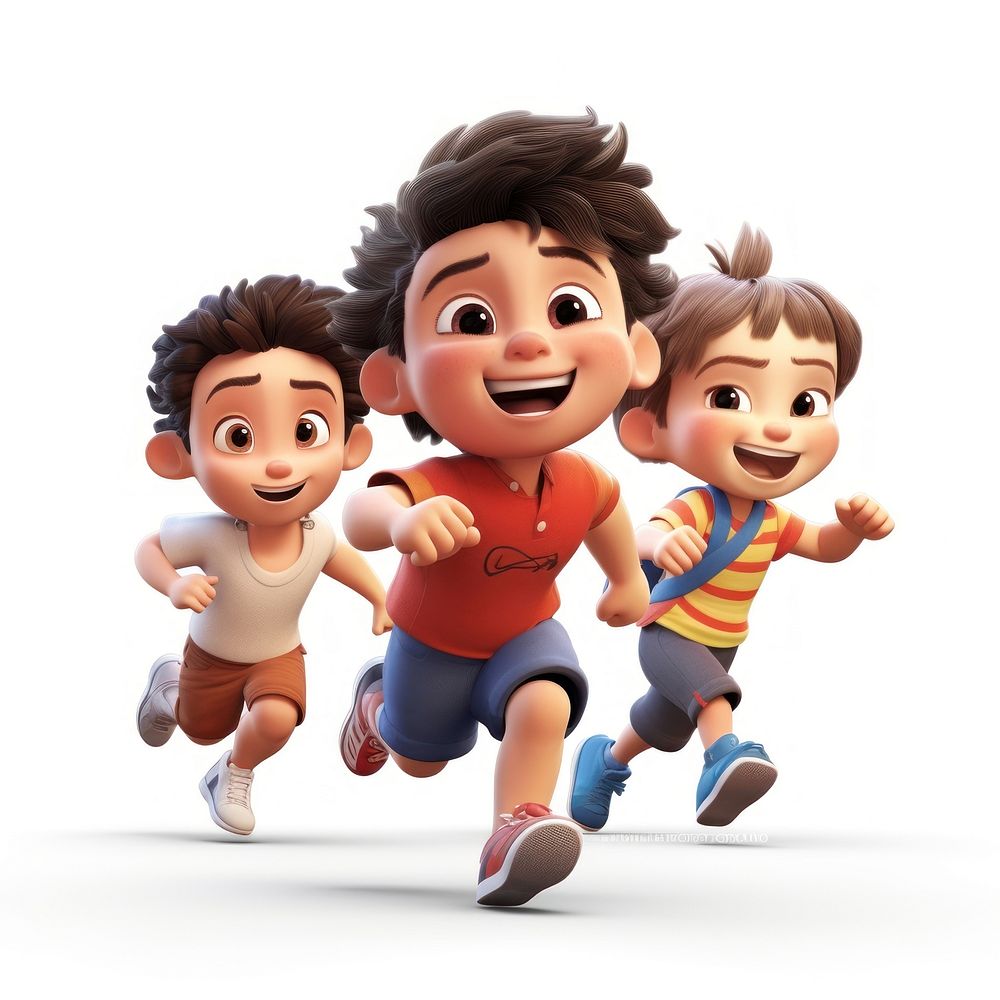 Running cartoon child toy. AI generated Image by rawpixel.