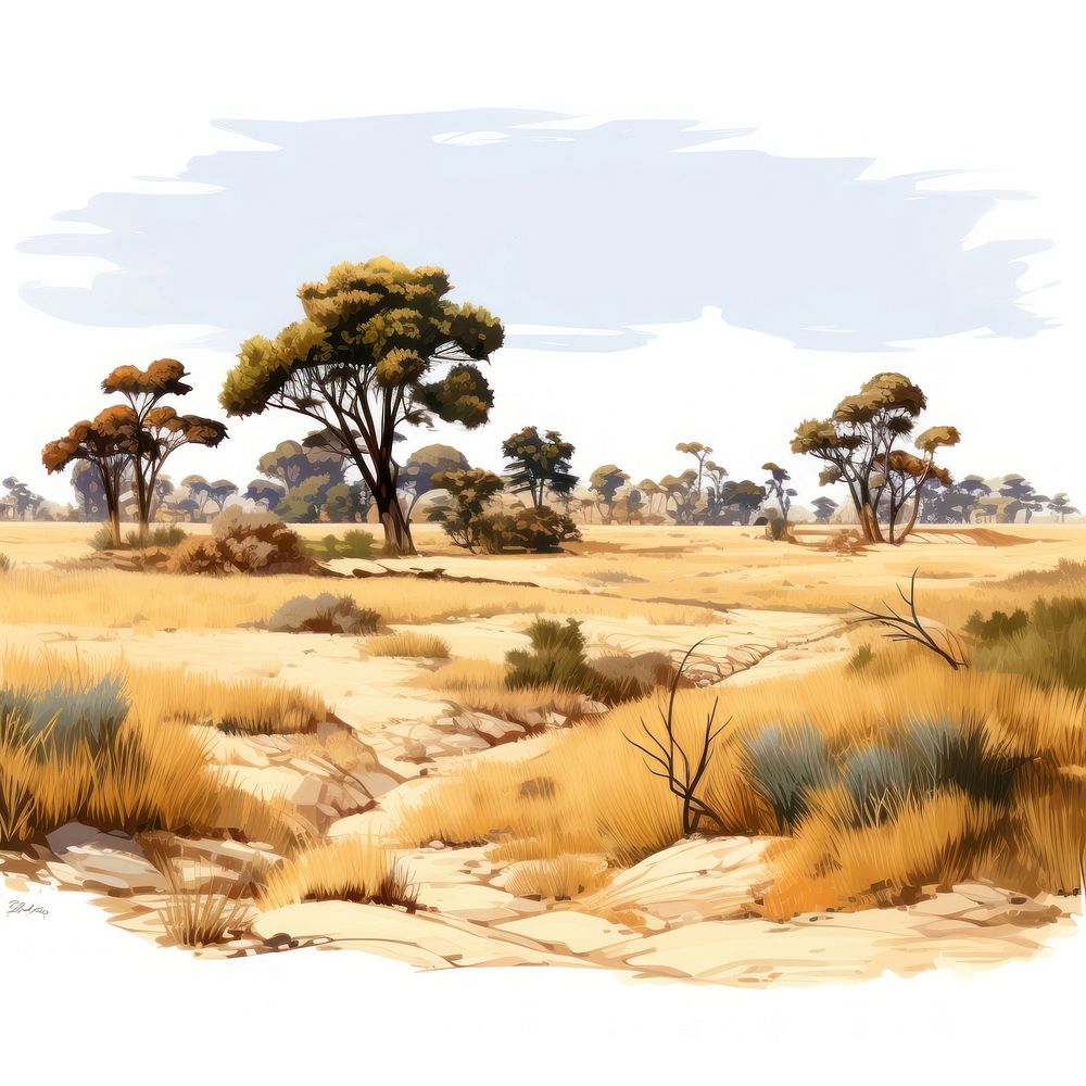 Savanna landscape outdoors nature. AI generated Image by rawpixel.