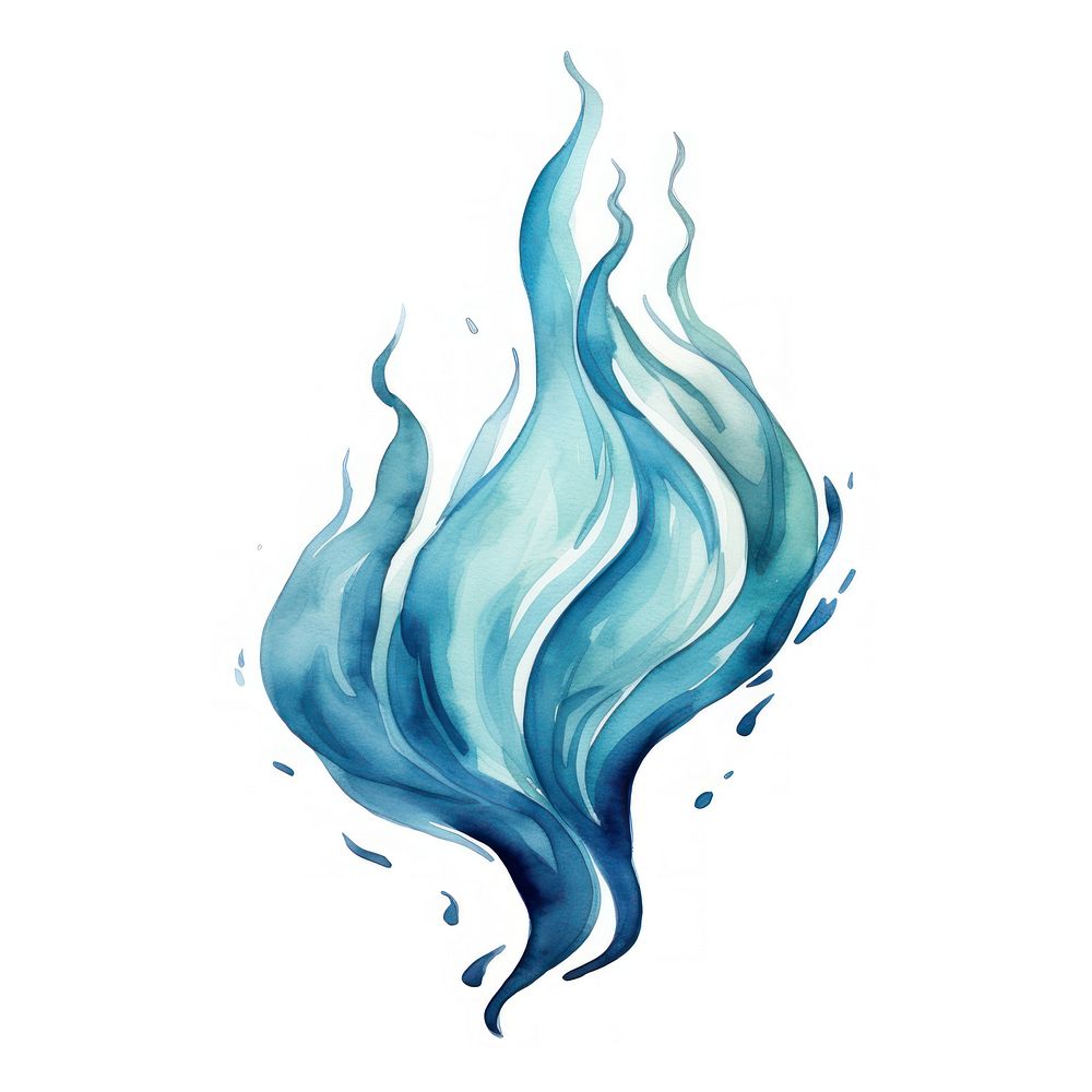 Pattern water flame blue. AI generated Image by rawpixel.