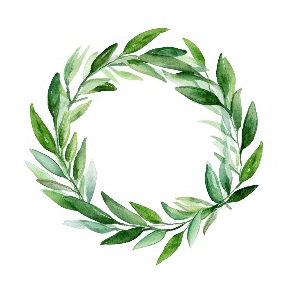 Wreath plant green leaf. AI generated Image by rawpixel.