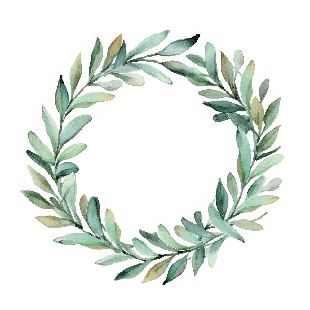 Wreath plant leaf pattern. AI generated Image by rawpixel.