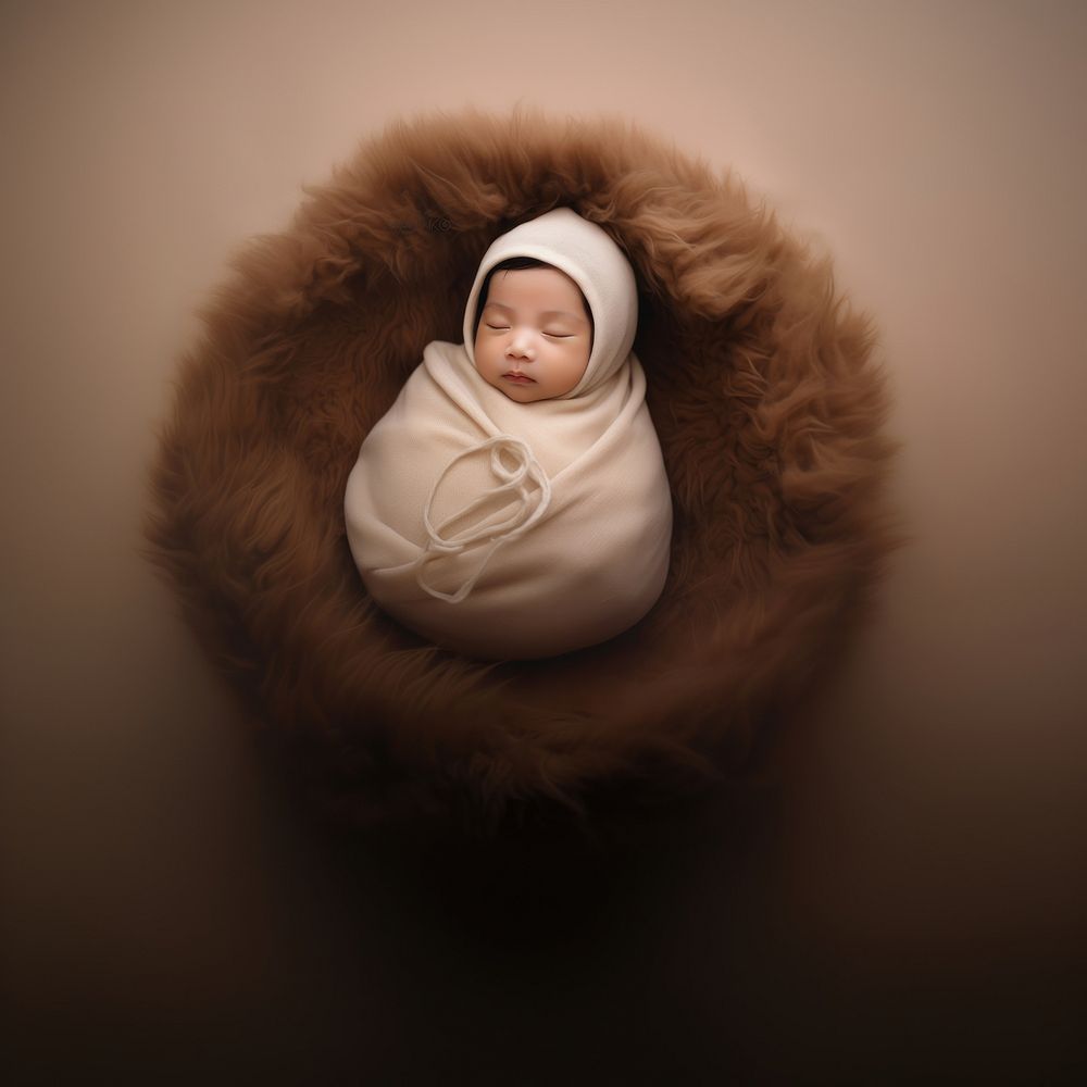 Baby portrait newborn photo. AI generated Image by rawpixel.