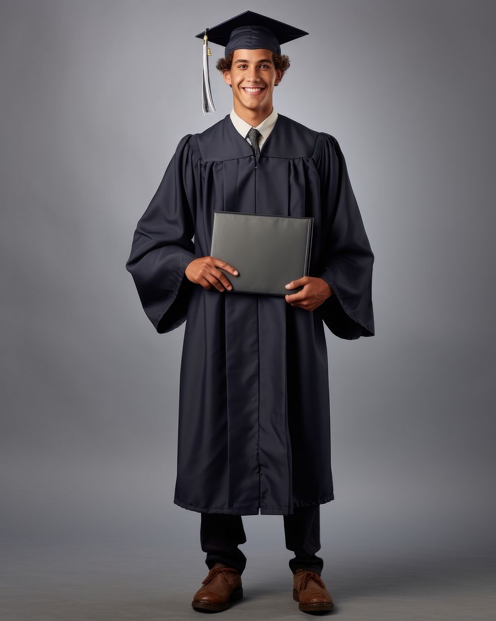 Graduation certificate holding student. AI generated Image by rawpixel.