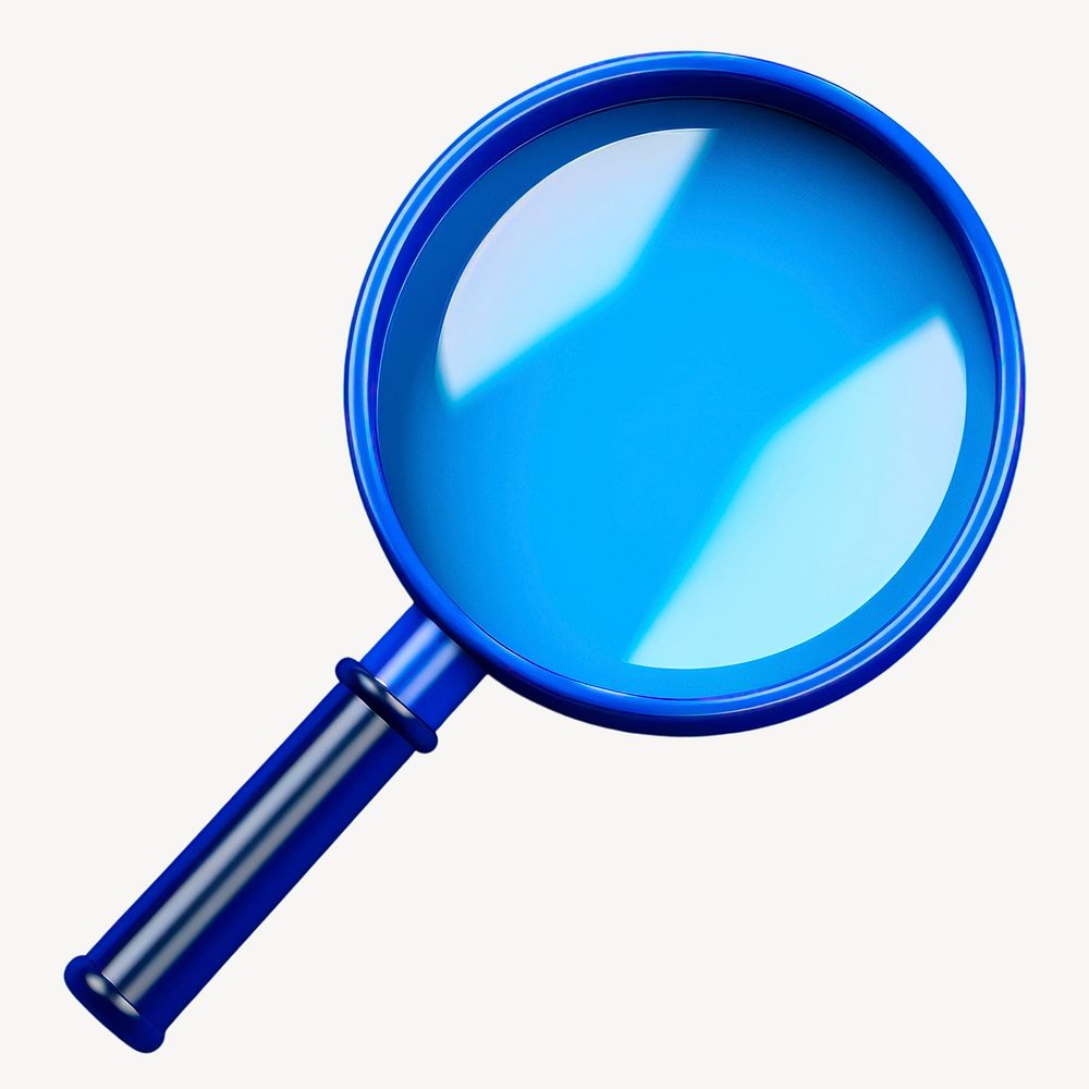 Magnifying blue reflection discovery. AI generated Image by rawpixel.