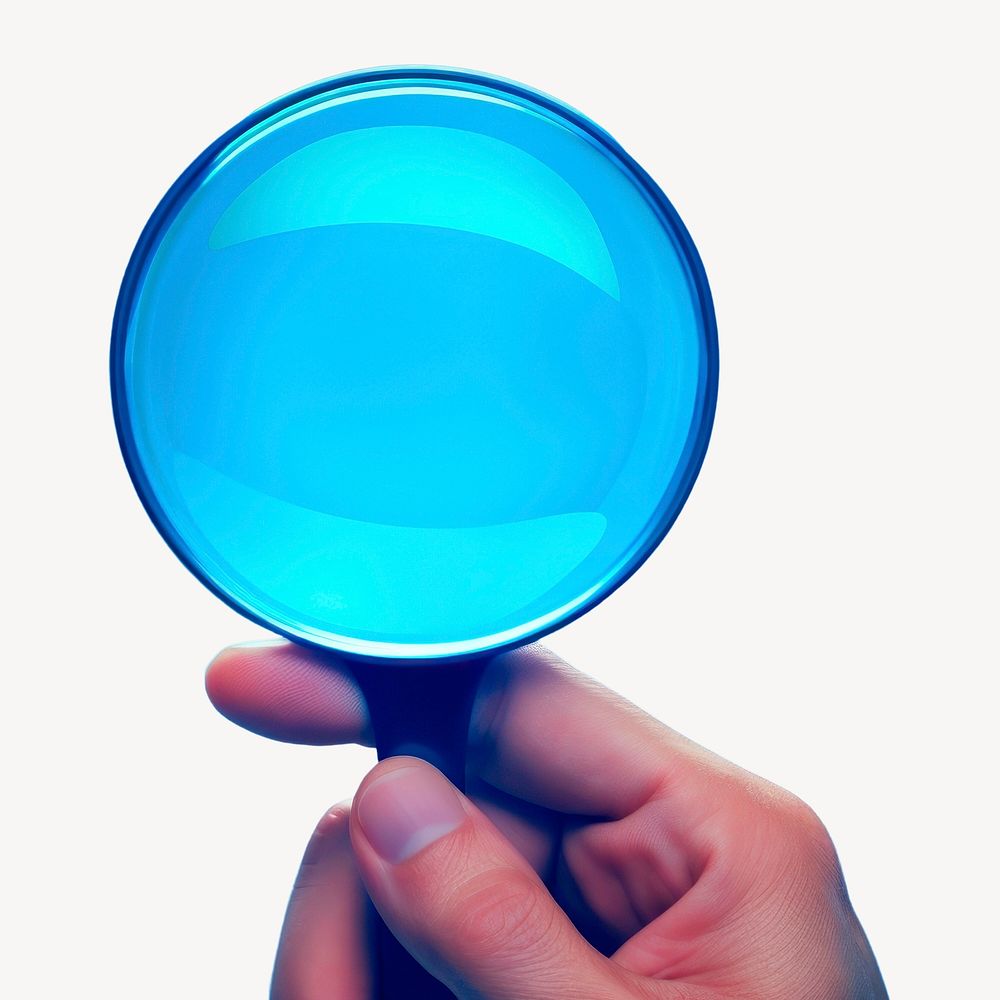 Transparent magnifying holding glass. AI generated Image by rawpixel.
