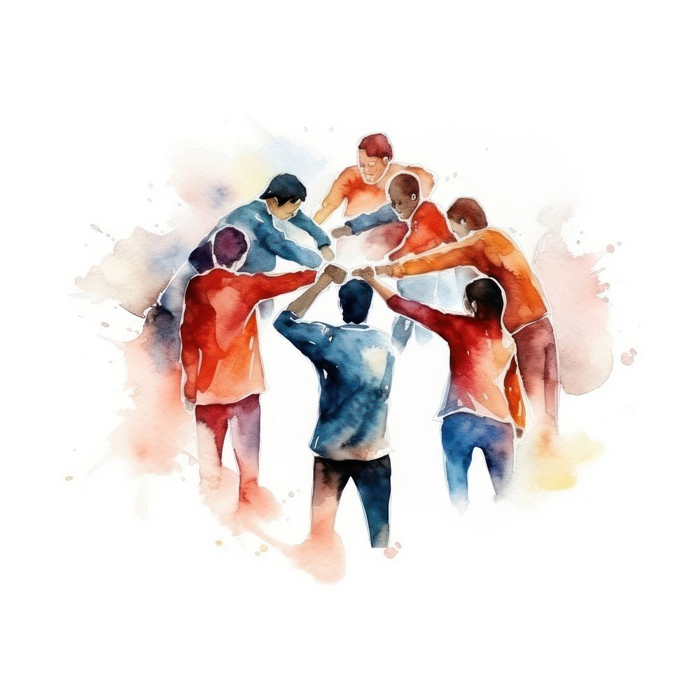 Teamwork painting sports adult. AI generated Image by rawpixel.