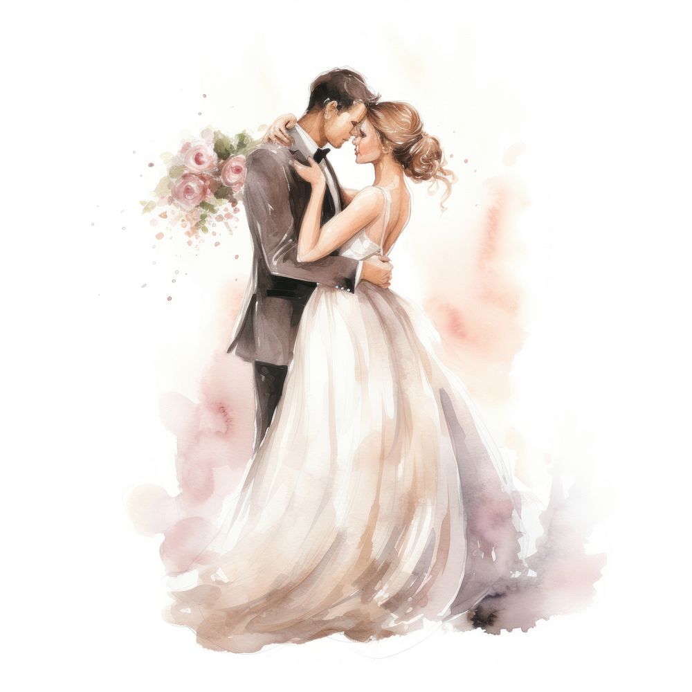 Wedding fashion kissing dress. AI generated Image by rawpixel.