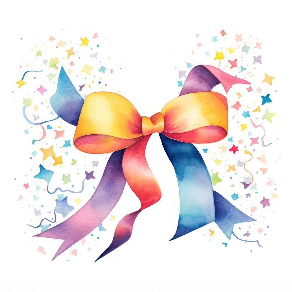 Confetti paper backgrounds ribbon. AI generated Image by rawpixel.