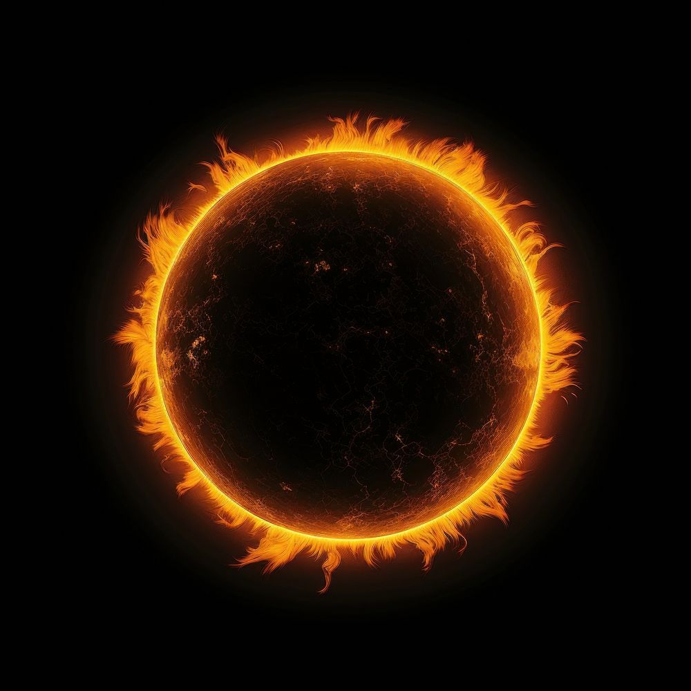 Astronomy eclipse night fire. AI generated Image by rawpixel.