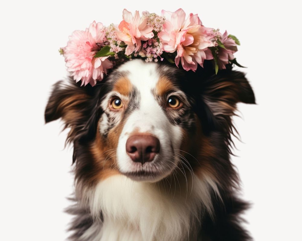 Flower dog mammal animal. 