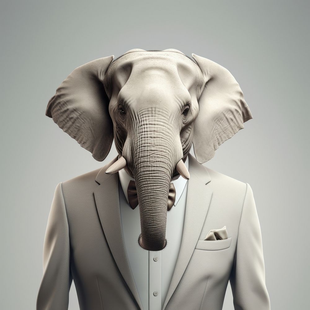 Elephant wildlife portrait animal. AI | Free Photo - rawpixel