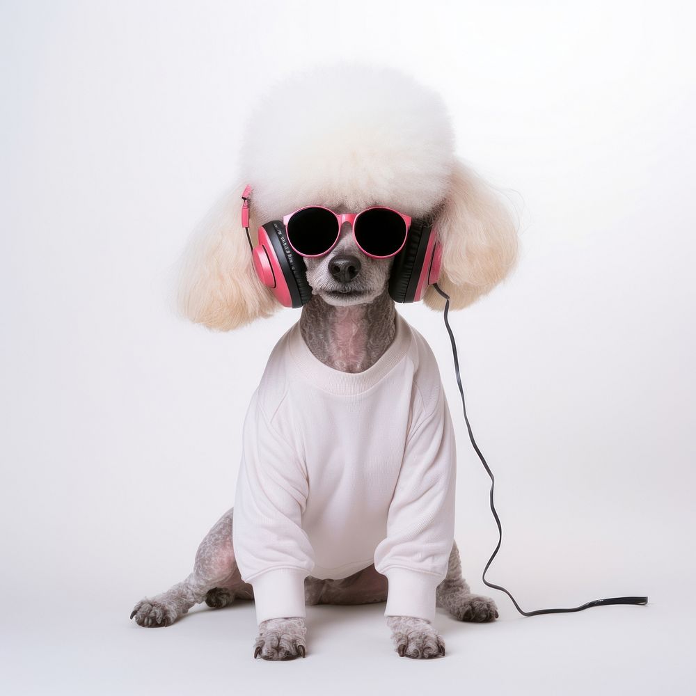 Portrait mammal animal poodle. AI generated Image by rawpixel.