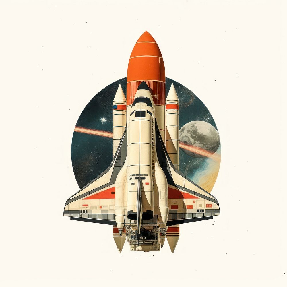 Spaceship aircraft vehicle rocket. AI generated Image by rawpixel.