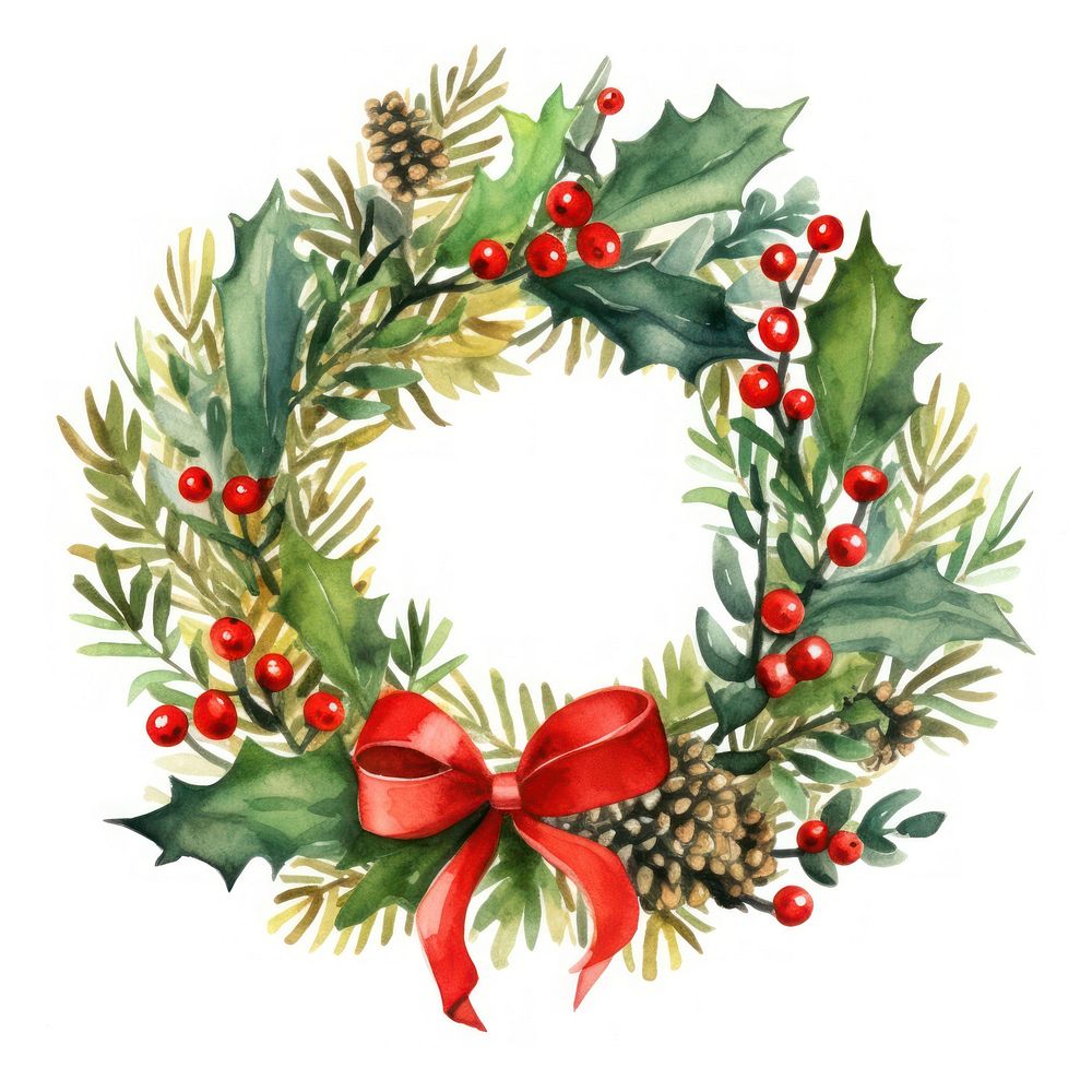 Wreath christmas paper plant. AI generated Image by rawpixel.