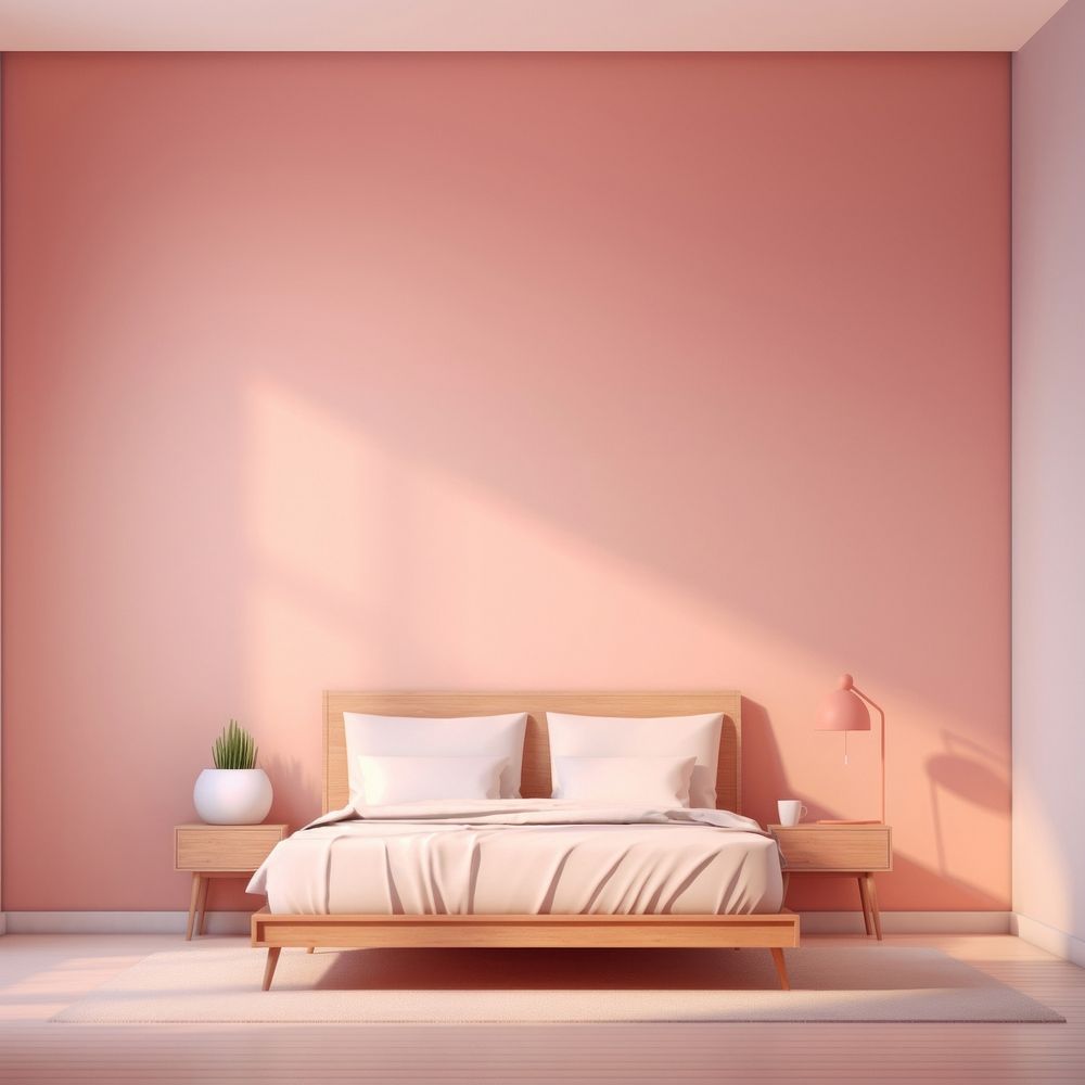 Bedroom architecture furniture pillow. AI generated Image by rawpixel.