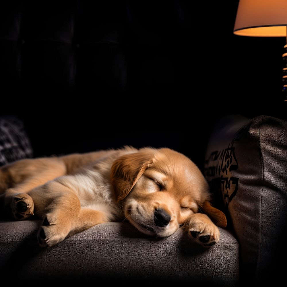Animal puppy furniture sleeping. 