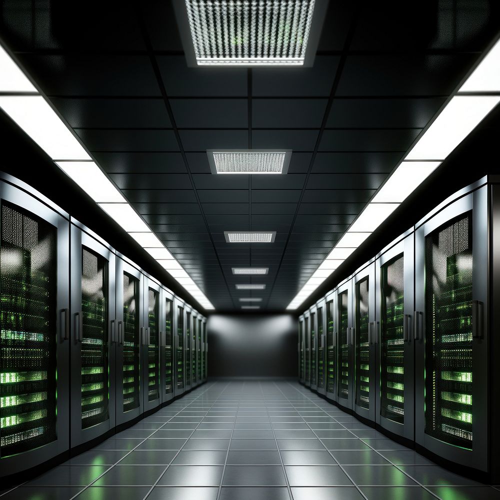 Server architecture computer corridor. AI | Free Photo - rawpixel