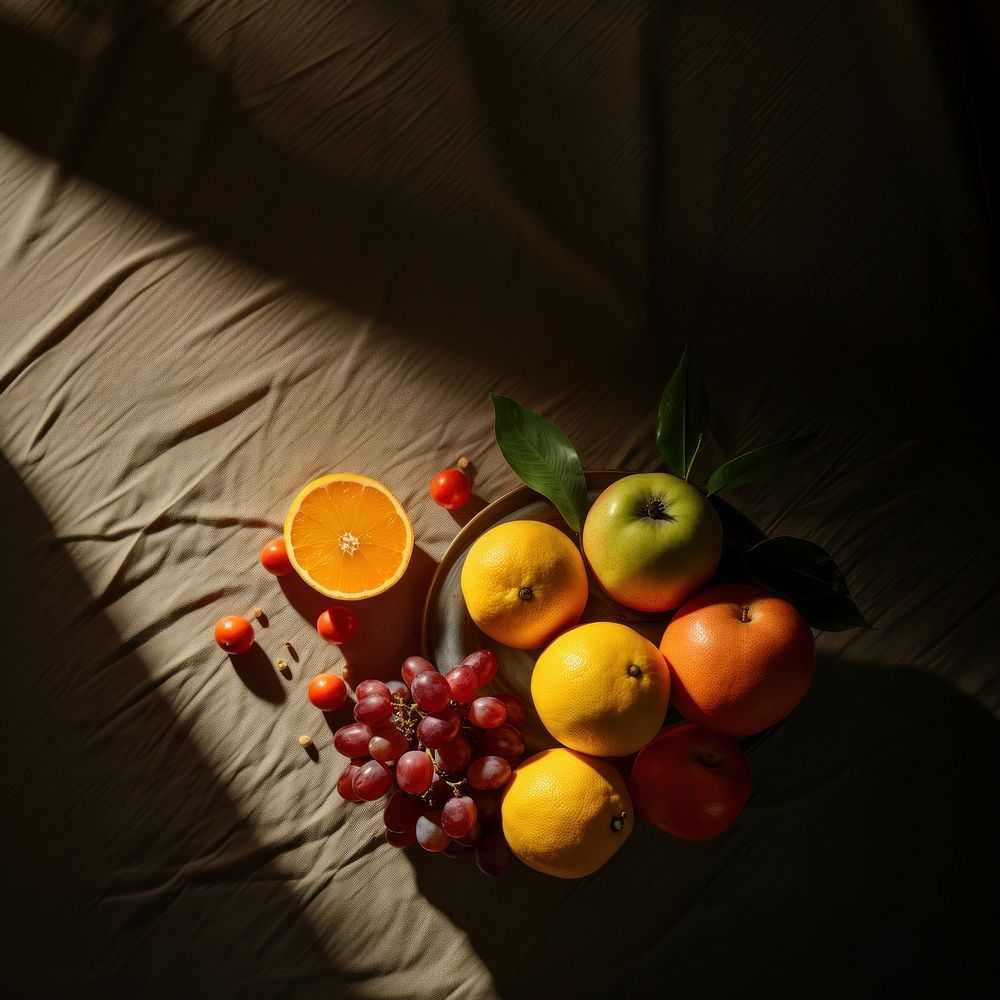 Fruit grapefruit apple lemon. AI generated Image by rawpixel.