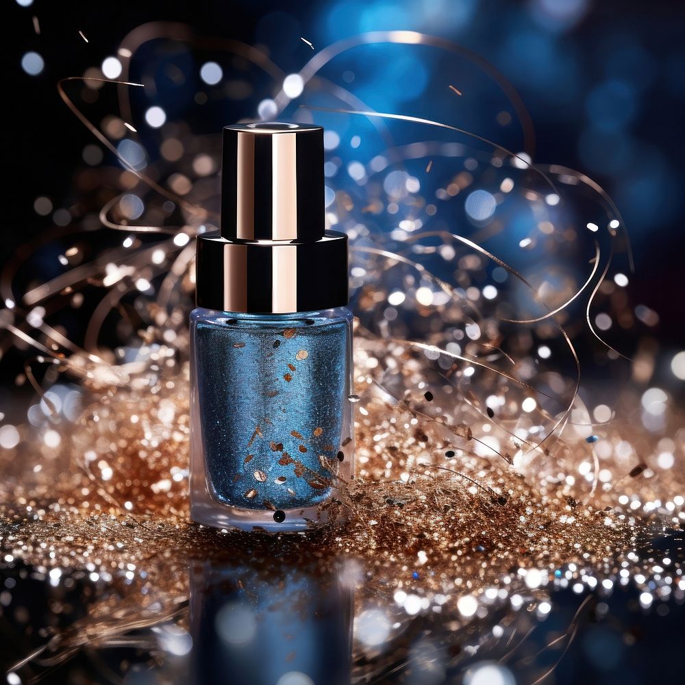 Cosmetics glitter perfume beauty product. AI generated Image by rawpixel.