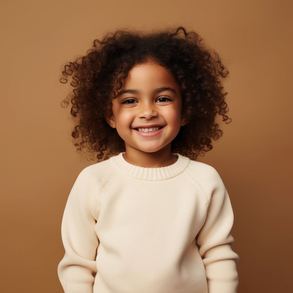 Sweater portrait child smile. 