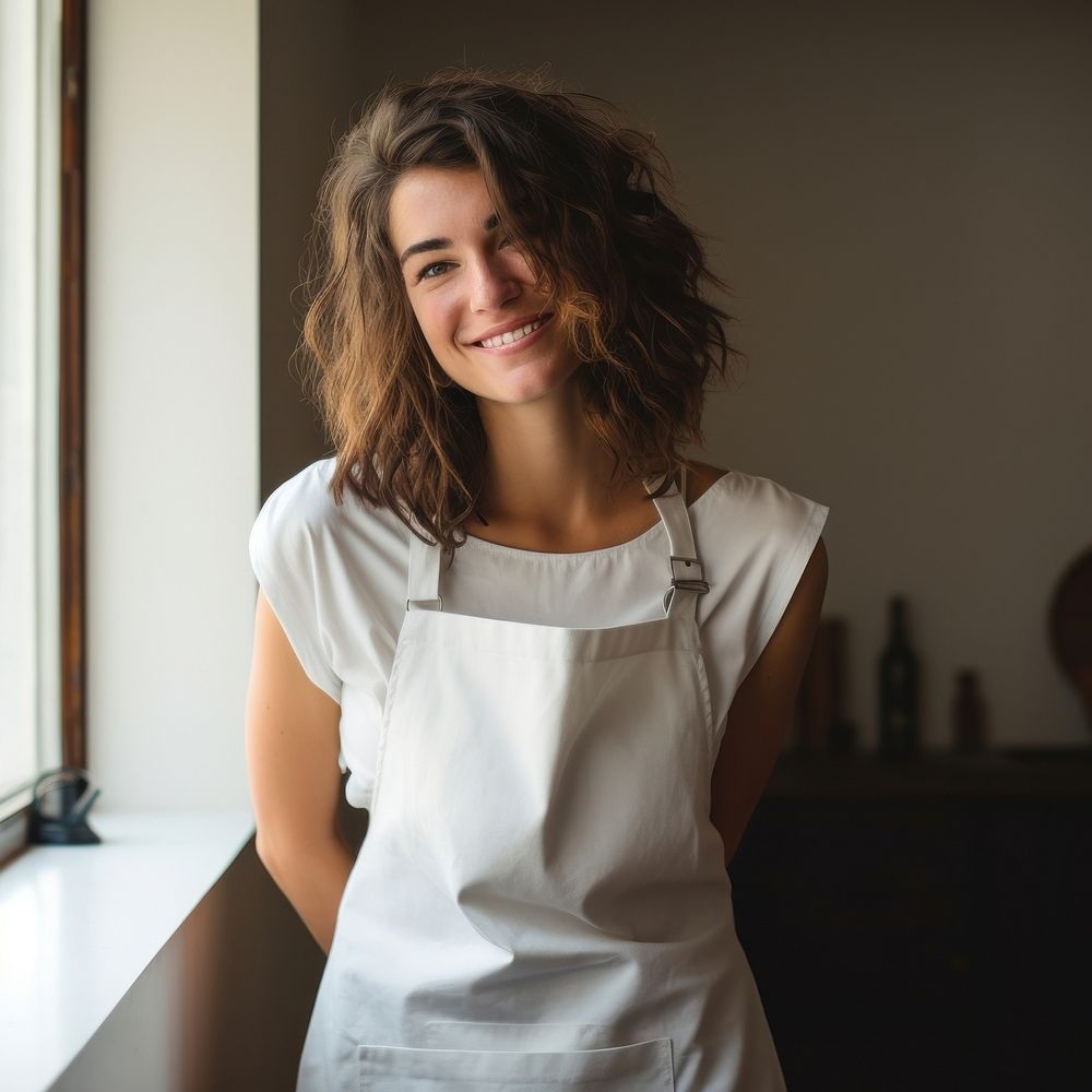 Apron smile white happy. AI generated Image by rawpixel.
