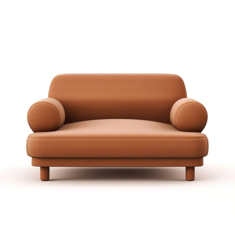 Furniture armchair brown couch. AI generated Image by rawpixel.