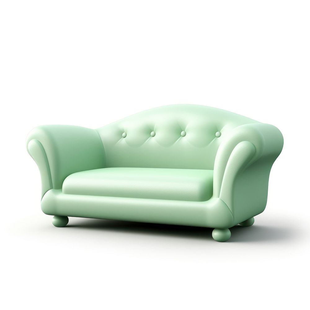 Furniture armchair green couch. 