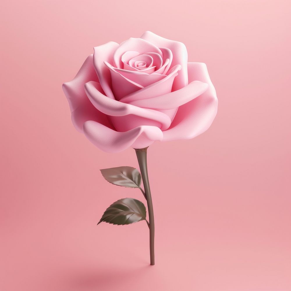 Rose flower plant pink. AI generated Image by rawpixel.