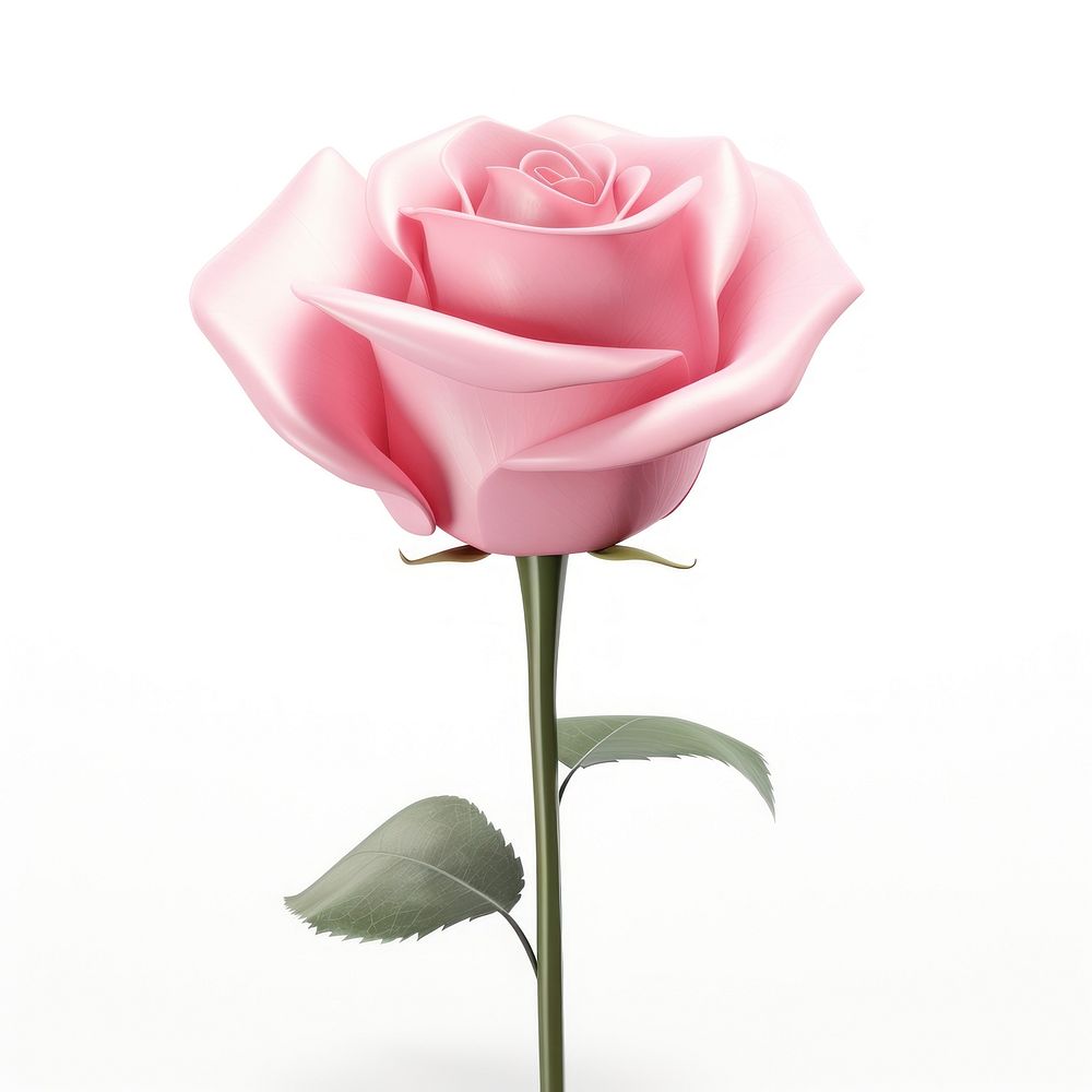 Rose flower plant pink. AI generated Image by rawpixel.