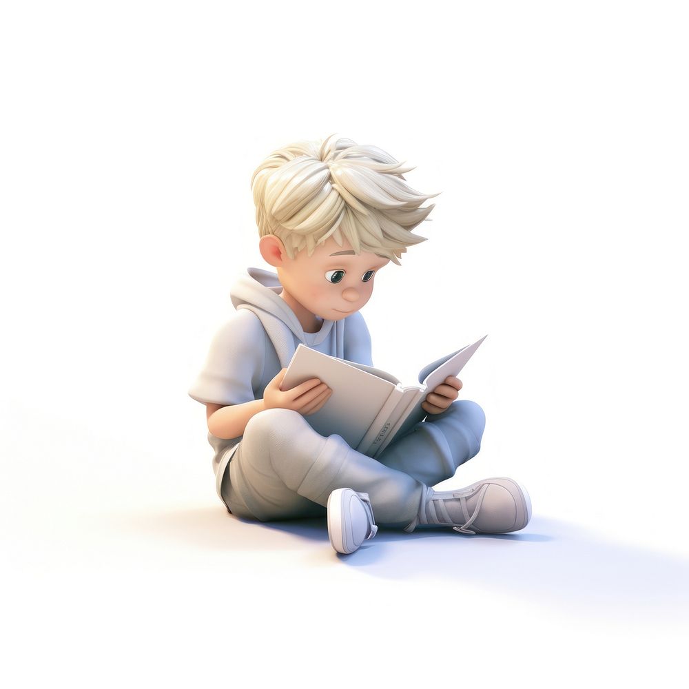 Reading sitting child baby. AI generated Image by rawpixel.