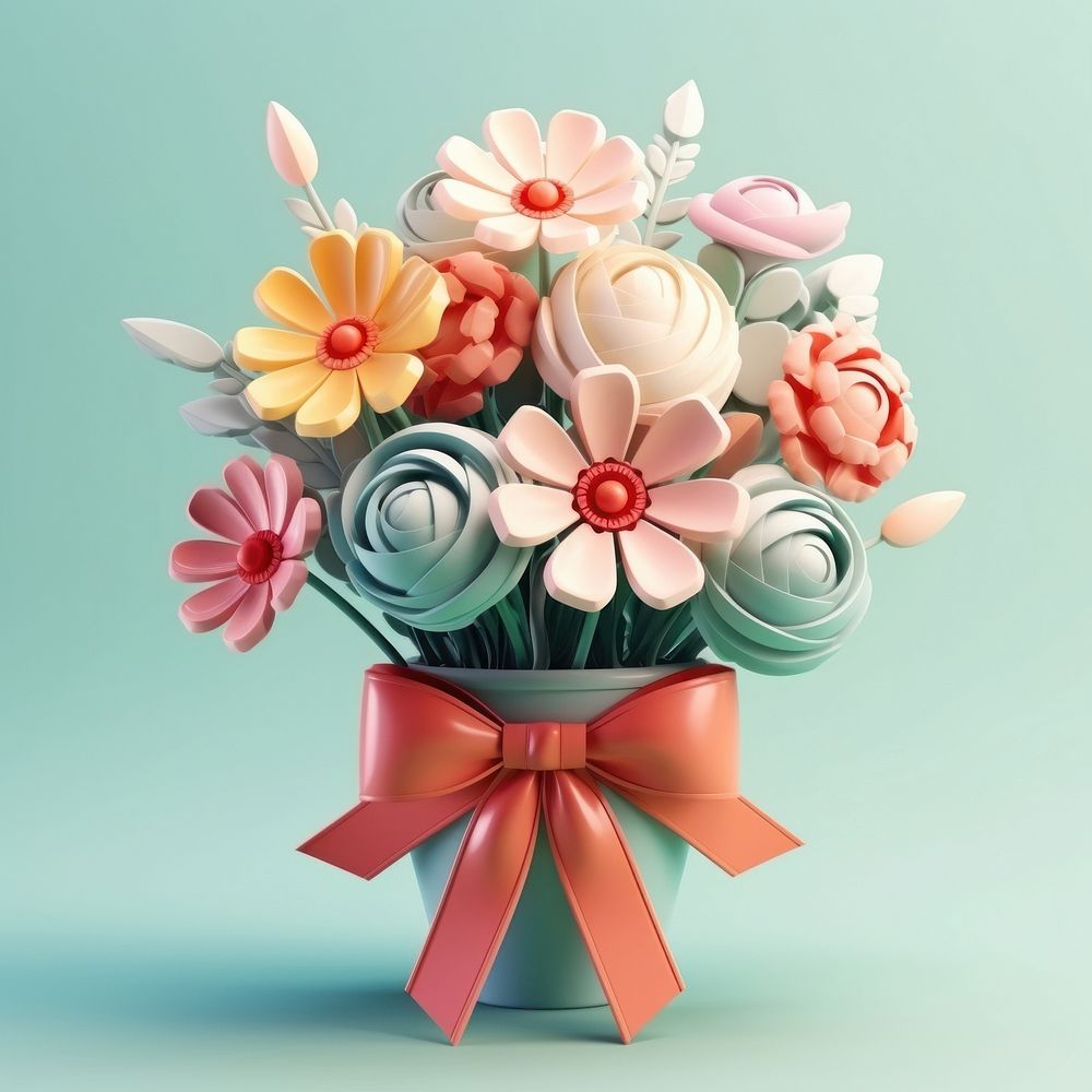 Flower art plant gift. AI | Free Photo Illustration - rawpixel