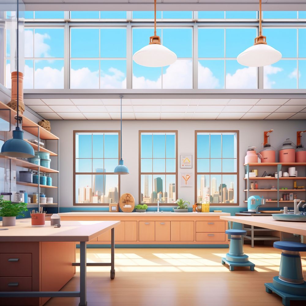 Kitchen window room architecture. AI generated Image by rawpixel.