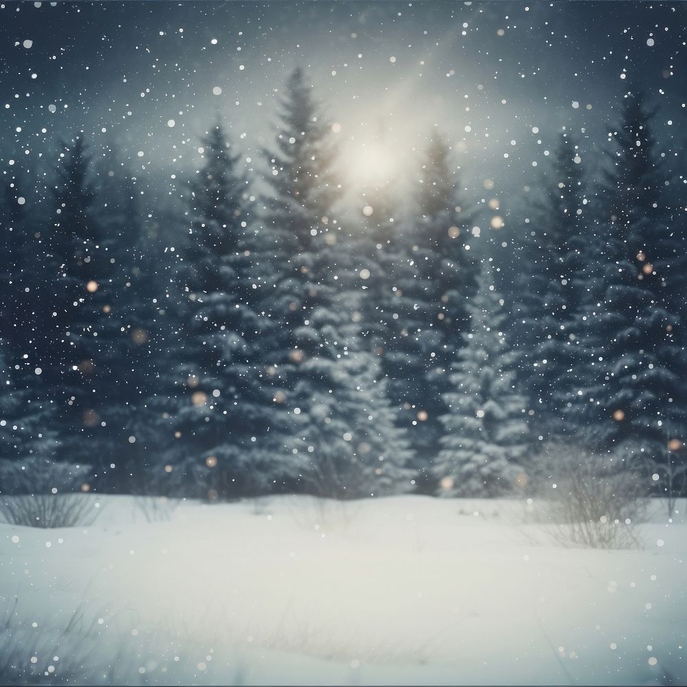 Tree snow backgrounds snowflake. AI generated Image by rawpixel.