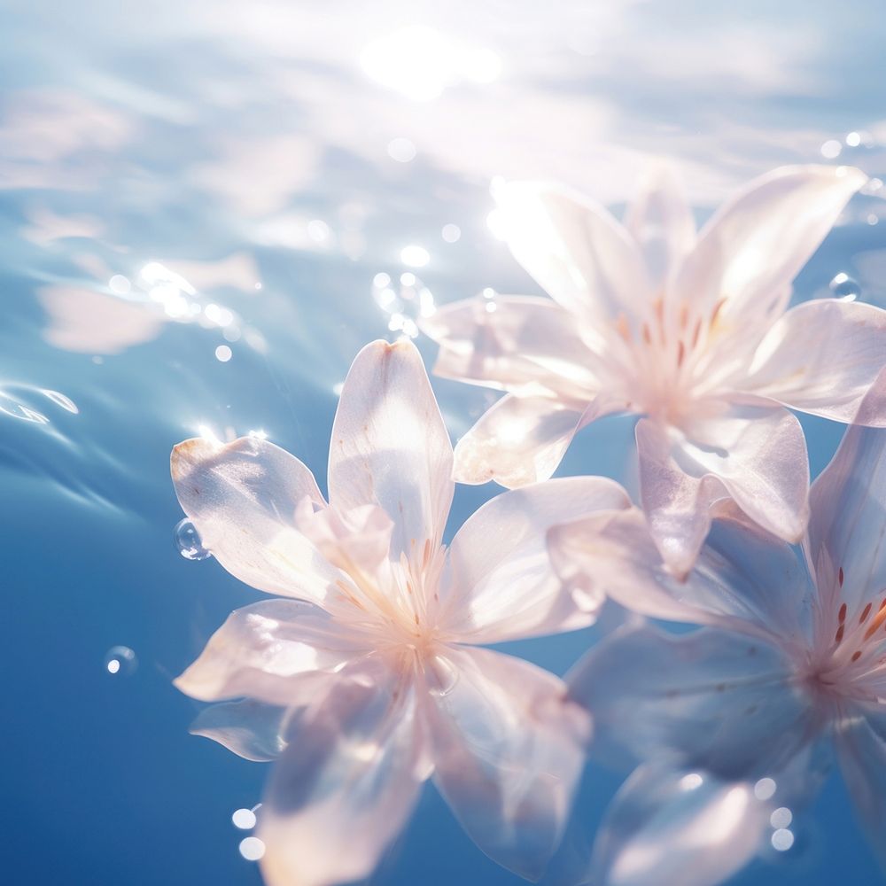 Flower petal outdoors sunlight. AI generated Image by rawpixel.