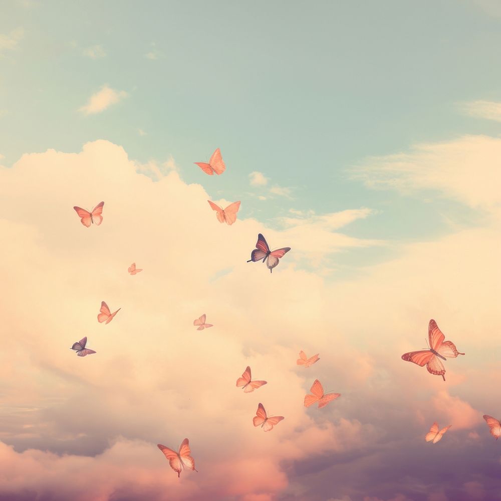 Flying sky outdoors nature. AI generated Image by rawpixel.