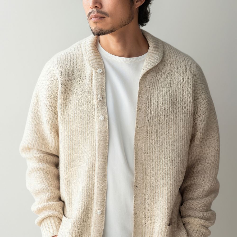 Sweater looking contemplation studio shot. AI generated Image by rawpixel.