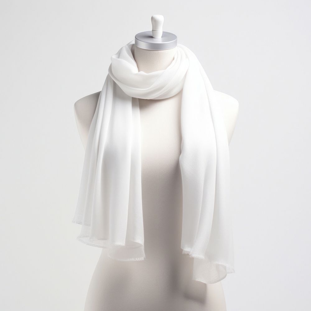 Scarf white white background studio shot. AI generated Image by rawpixel.