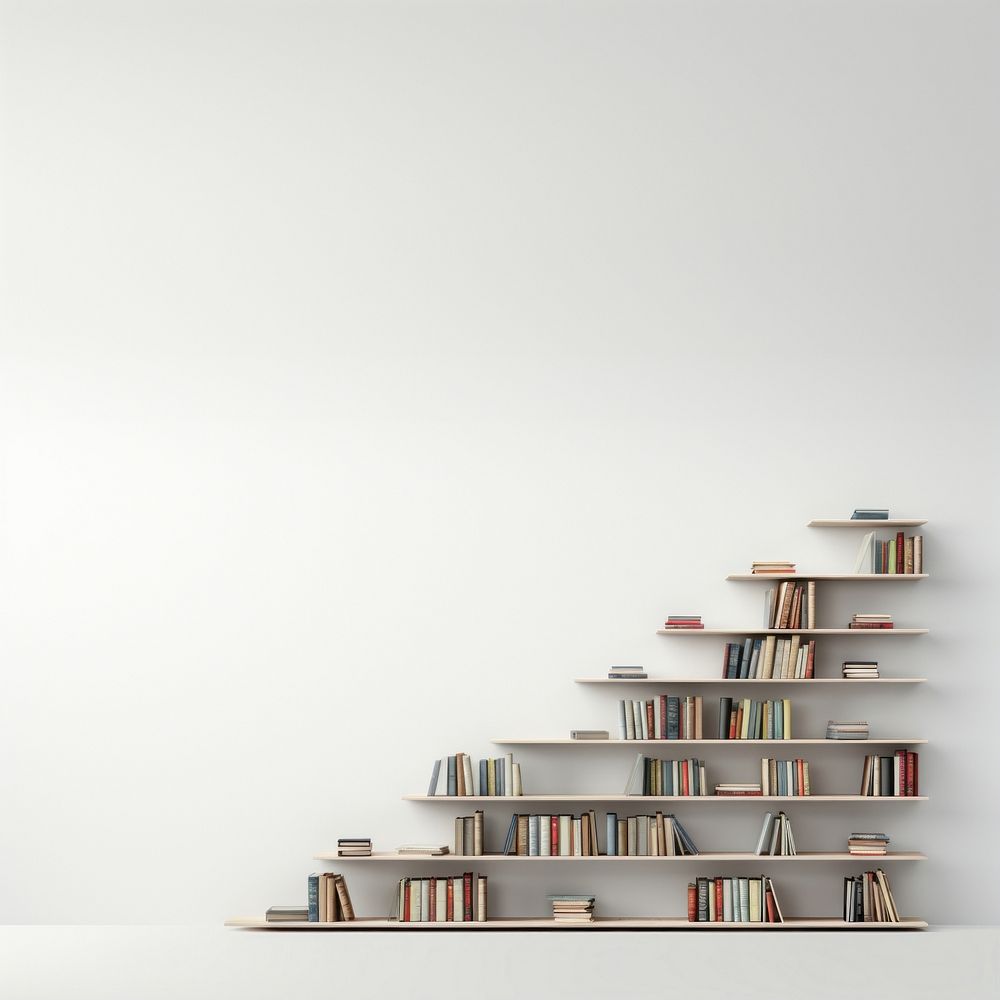 Bookshelf furniture bookcase library. AI generated Image by rawpixel.