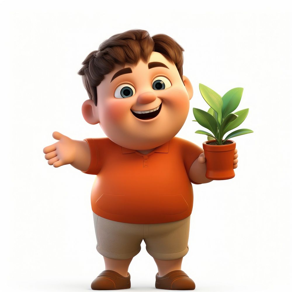 Smiling cartoon plant toy. AI generated Image by rawpixel.