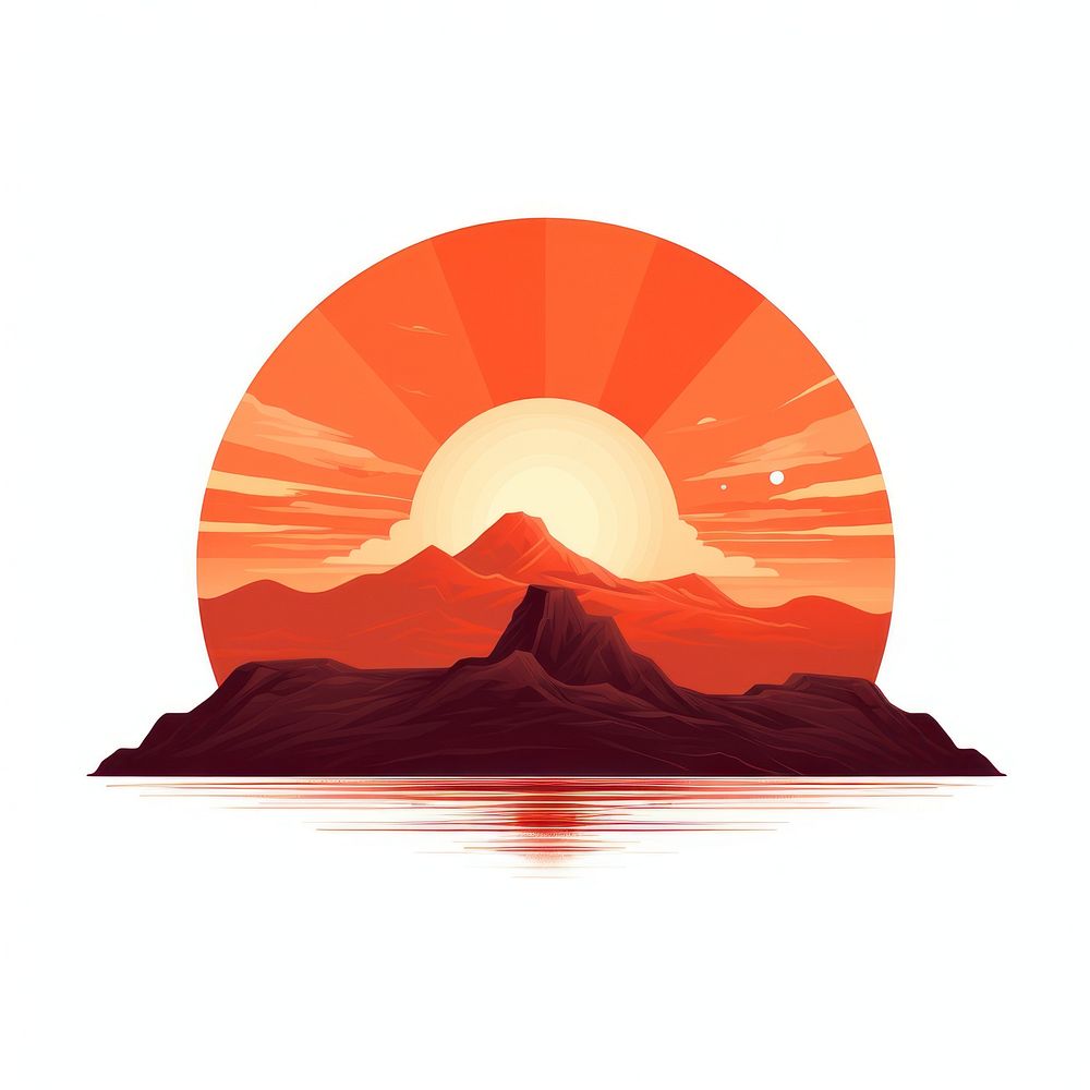 Sunset mountain sunlight outdoors. AI generated Image by rawpixel.