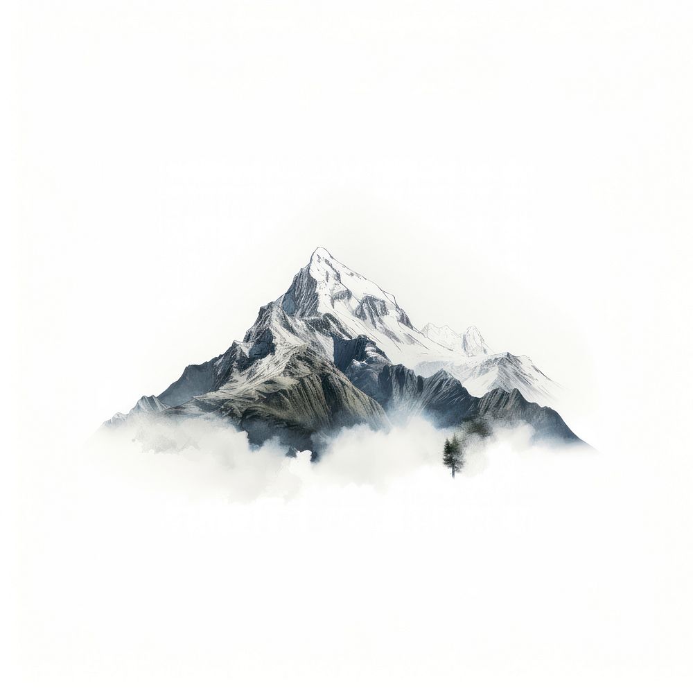 Mountain outdoors nature white. AI generated Image by rawpixel.