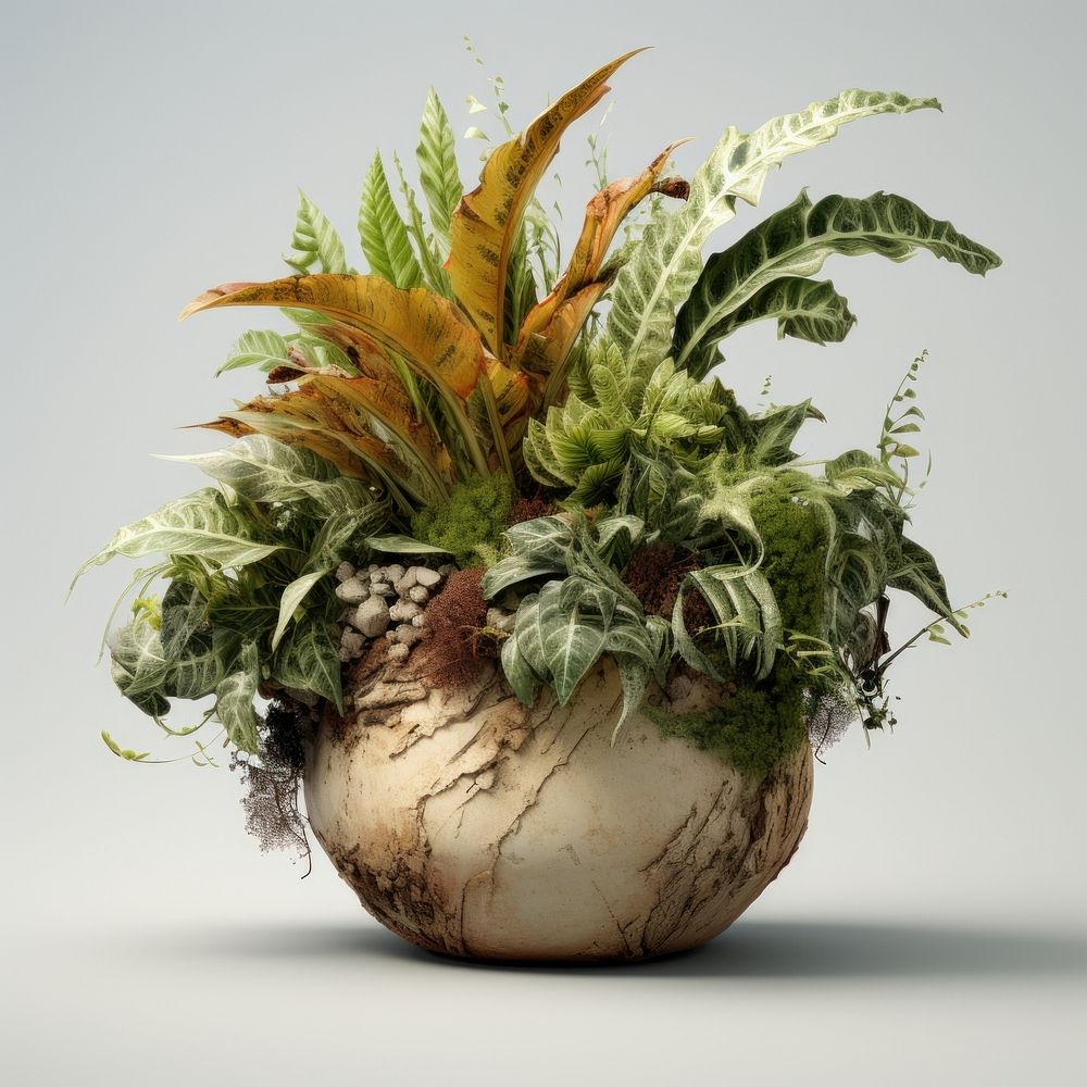 Plant flower vase leaf. AI generated Image by rawpixel.