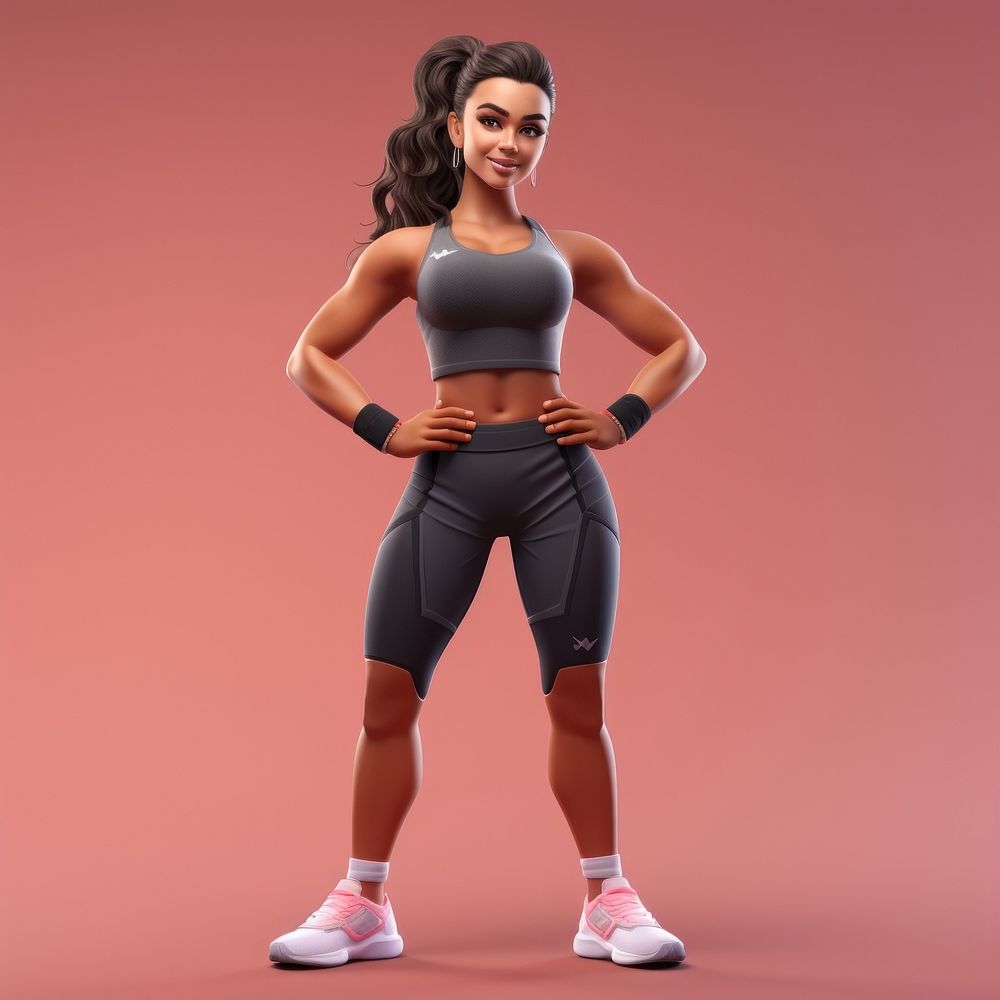 Spandex adult women determination. AI generated Image by rawpixel.
