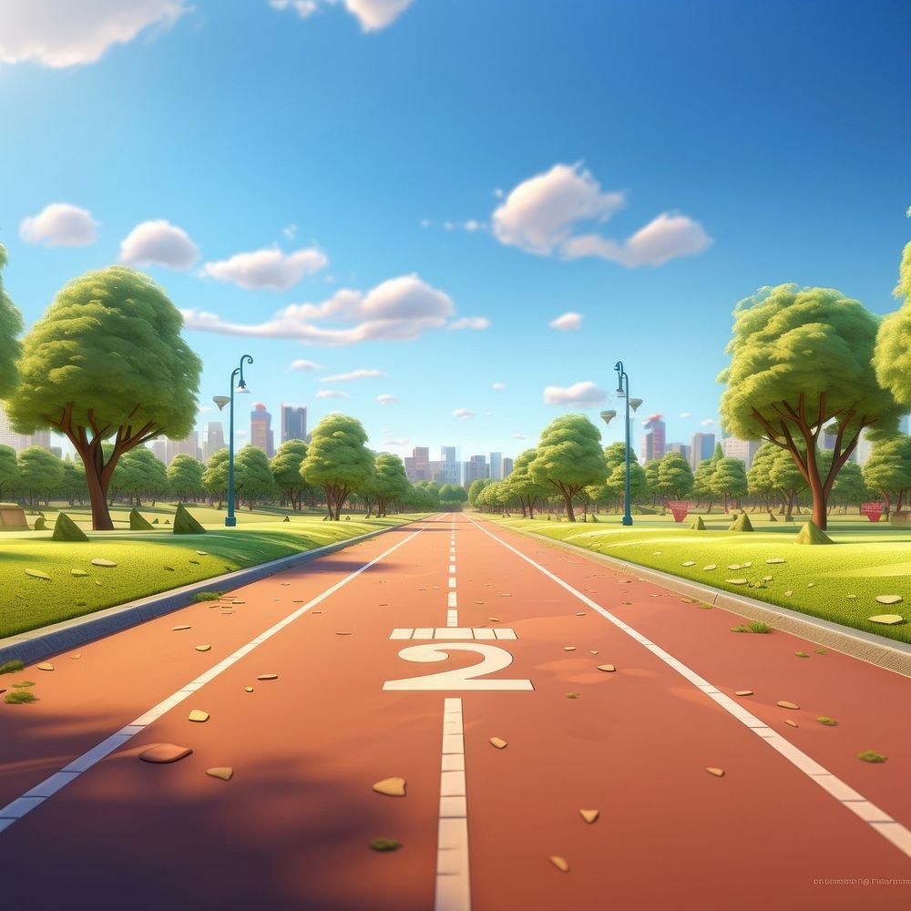 Public park road outdoors street. AI generated Image by rawpixel.