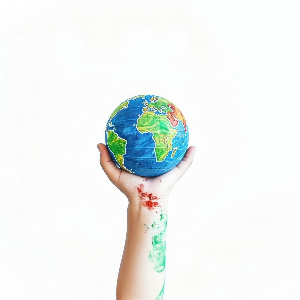 Planet globe earth hand. AI generated Image by rawpixel.