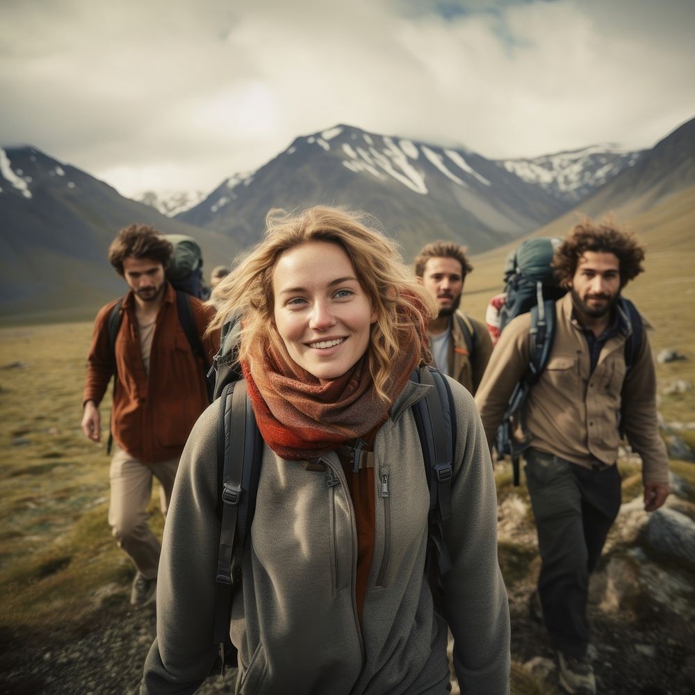 Adventure mountain portrait outdoors. AI generated Image by rawpixel.